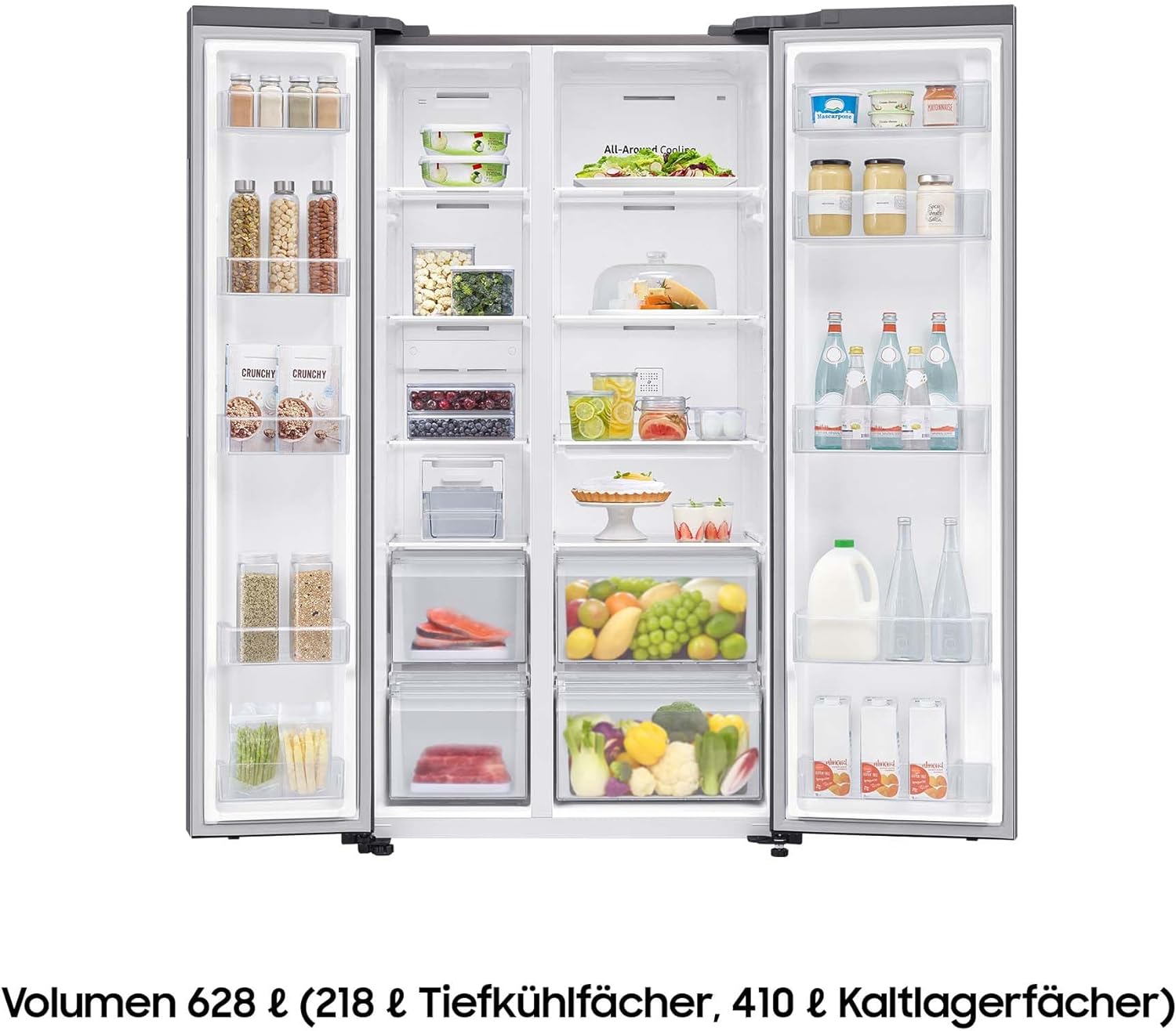 Samsung RS62DG5003S9EF  Side-by-Side-Kühlschrank mit Gefrierfach, 178 cm, 628 l, SmartThings