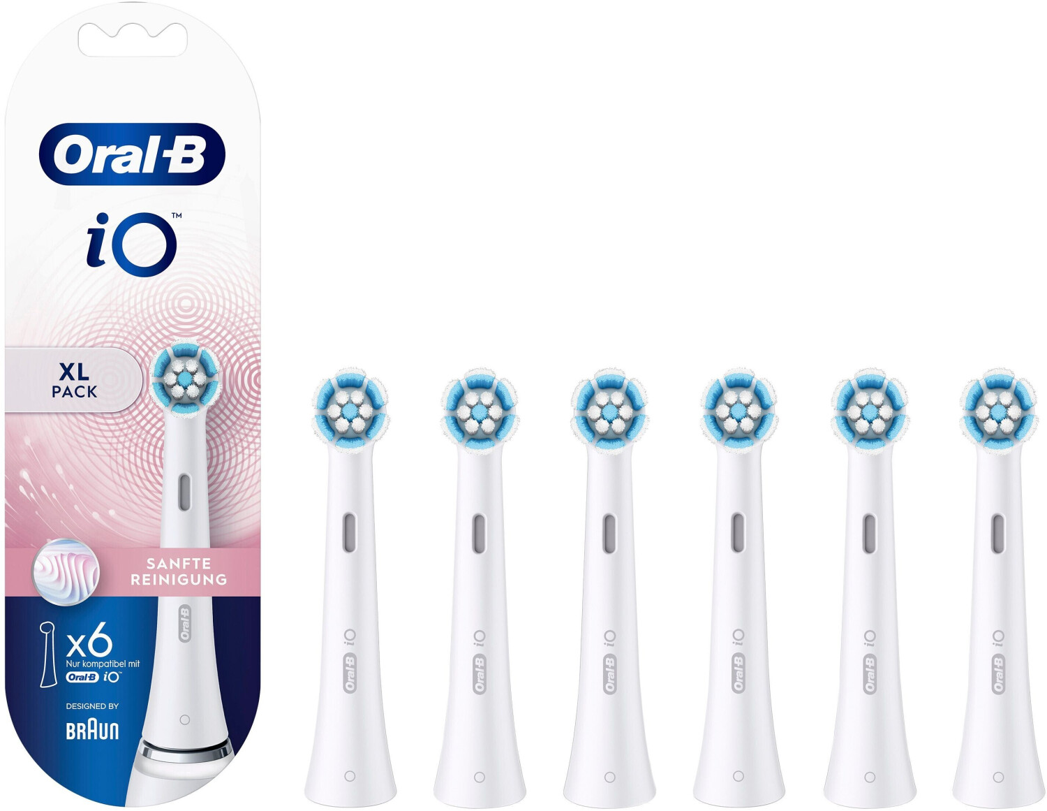 Oral-B iO Sanfte Reinigung Aufsteckbürsten 6 Stk.