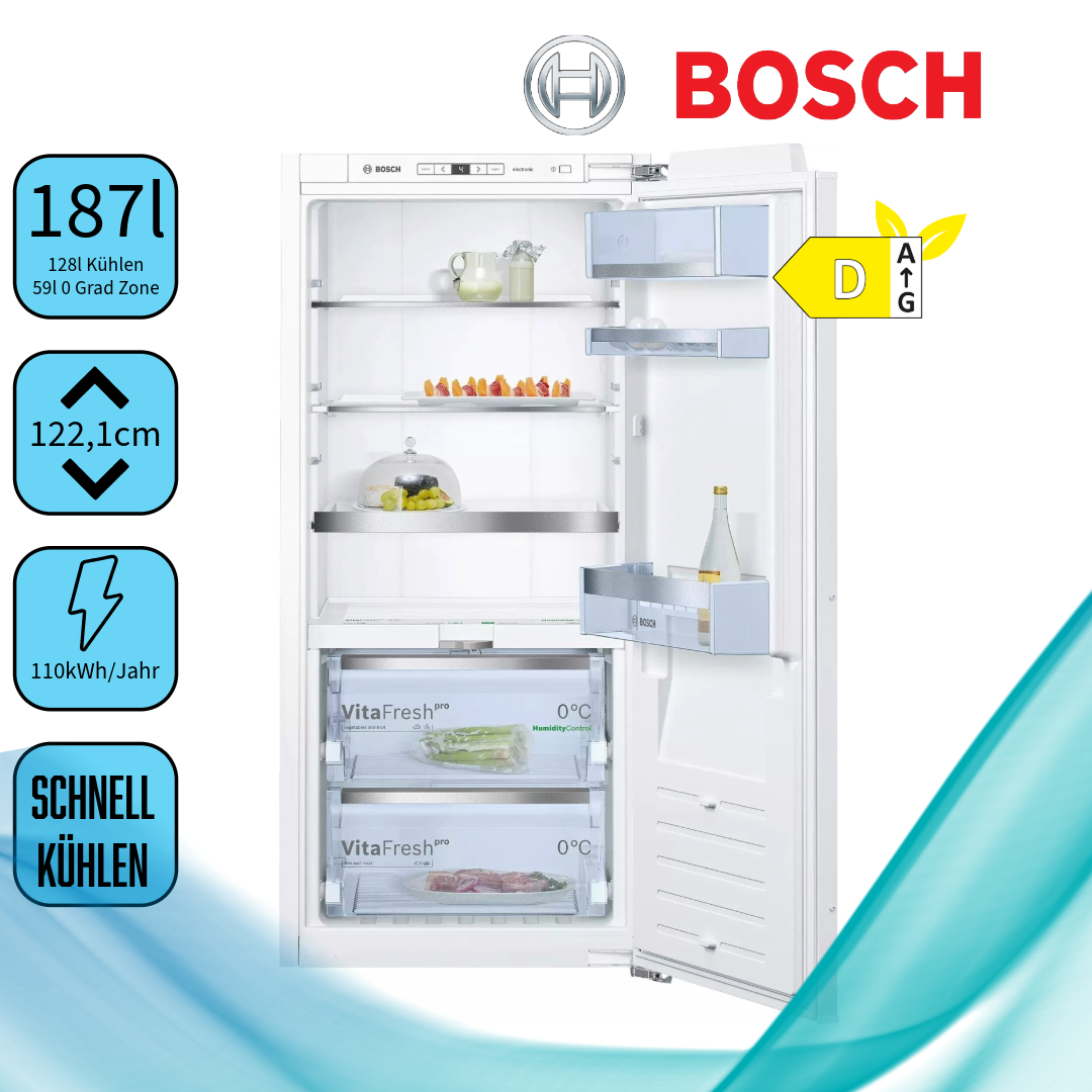 Bosch KIF41ADD0  Vollraumkühlschrank  Inhalt Kühlbereich 187 Liter,  Höhe 122,1 cm,